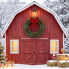 Large 48-inch pre-lit Christmas wreath with a classic design and 200 warm white LED lights, perfect for seasonal celebrations.