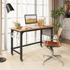 48 Inch Rolling Computer Desk with Heavy-duty Metal Frame for Home and Office-Natural - Gallery View 1 of 11