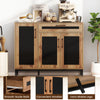 48-inch sideboard buffet cabinet with a large drawer and two cabinets, featuring a modern wood grain design and metal.