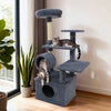 48 Inches Tall Cat Tree Multi-Level Kitten Tower with Large Condo Padded Top Perch-Grey - Gallery View 1 of 10