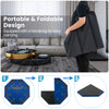 Foldable 48" poker table top in blue with carrying bag, cup holders, and card placement areas for 8 players.