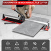 48-inch manual tile cutter with sharp tungsten carbide blade, ergonomic handle, and adjustable side brackets for.