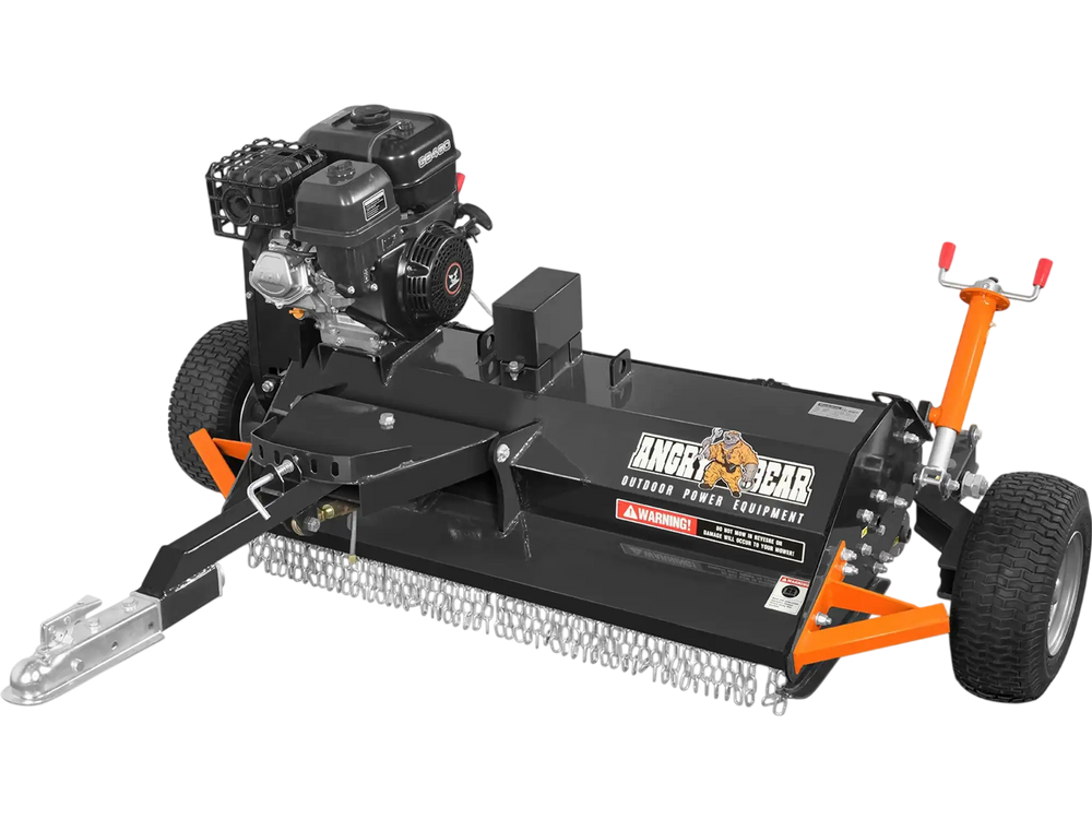 MechMaxx 48" Tow-Behind ATV Offset Flail Mower,  15HP 459cc E-start Gas Engine Powered; Adjustable Mowing Height,  ATV120