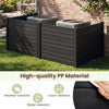 Black 48 x 38 inch air conditioner fence made of high-quality PP material, weather-resistant for patio or backyard use.