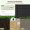 Galvanized metal ground stakes for the 48 x 38 inch air conditioner fence, designed for easy insertion in various soils.