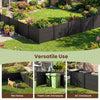 Black 48 x 38 inch air conditioner fence with three panels, suitable for pet, trash can, or AC enclosure in backyard.