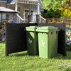 48 x 38 Inch Air Conditioner Fence 3 Panels with Metal Ground Stakes for Patio Backyard-Black - Gallery View 1 of 9