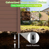 Galvanized metal ground stakes for the 48 x 38 inches outdoor privacy fence, ensuring easy insertion in various soils.