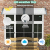 Gray 48 x 40 inch outdoor door canopy with curved design, waterproof PC sheet, ideal for porch or patio use.