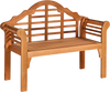 49 Inch Eucalyptus Wood Outdoor Folding Bench with Backrest Armrest for Patio Garden