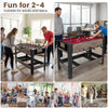 Combo game table featuring pool billiards, foosball, and tennis for 2-4 players, ideal for home or office fun.