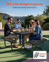 Vevor Outdoor Steel Picnic Table Set Weather-Resistant Square Patio Dining Furniture New