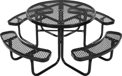 Vevor Picnic Table Outdoor Steel Frame with Umbrella Hole Seats 6-8 People Weather-Resistant New