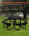 Vevor Picnic Table Outdoor Steel Frame with Umbrella Hole Seats 6-8 People Weather-Resistant New