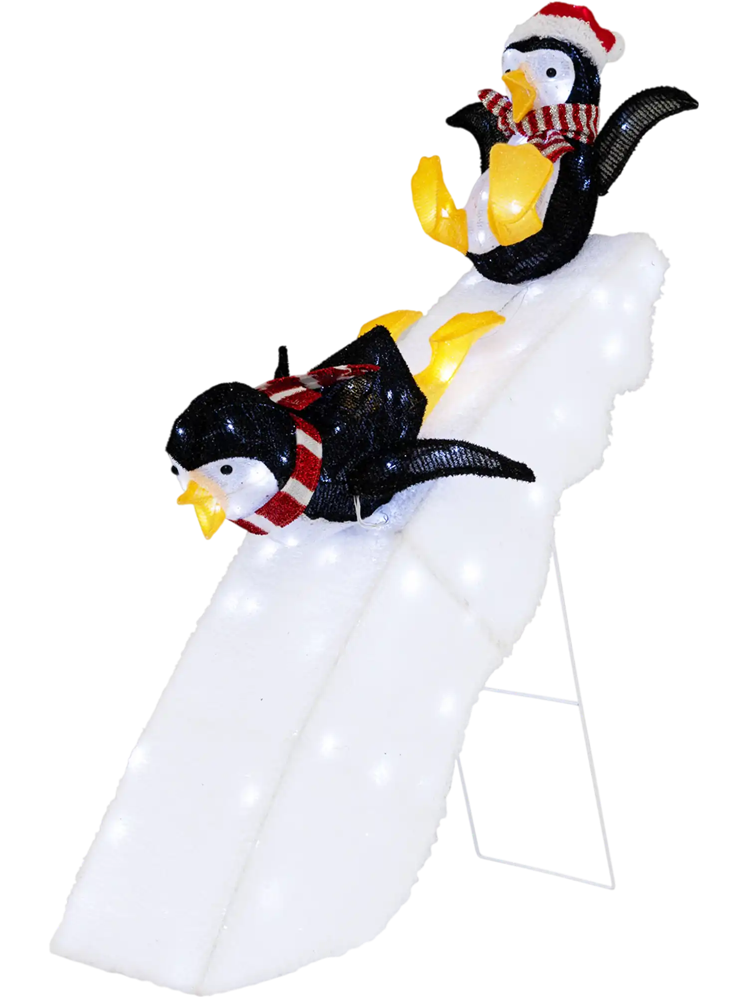 Costway 4' Christmas Penguin Ice Skating Decor with Snowy Slide 46831729 New