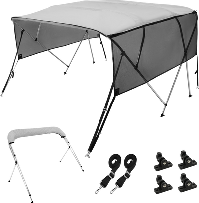 Vevor 4 Bow Bimini Top Boat Cover 600D 8' x 85