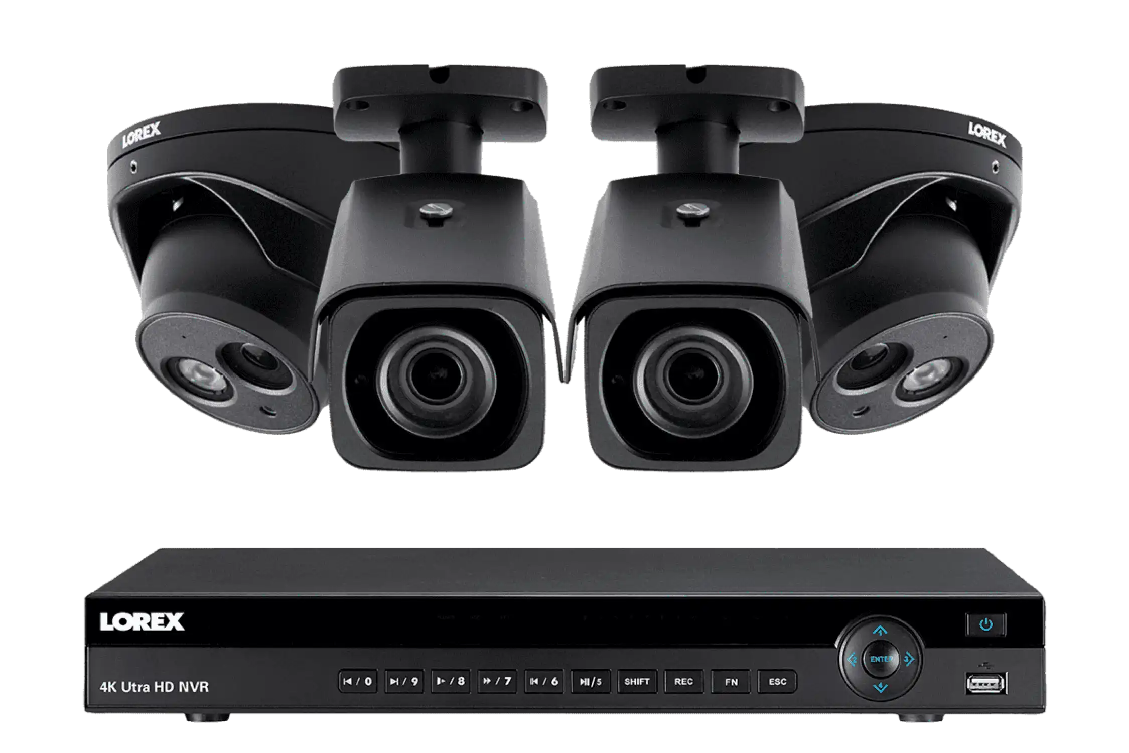 Lorex 4KHDIP822NV 4 Camera 8 Channel Indoor/Outdoor 4K Ultra HD IP Security Surveillance System New