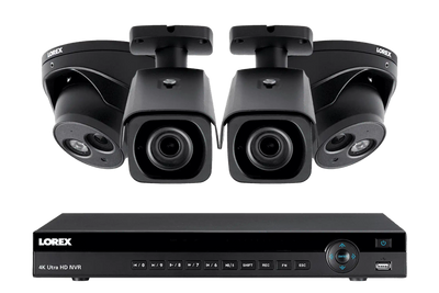 Lorex 4KHDIP822NV 4 Camera 8 Channel Indoor/Outdoor 4K Ultra HD IP Security Surveillance System New