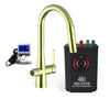 AquaNuTech 4N1 Aqua-System Contemporary Faucet with Hot Water Dispenser and Leak Detector New