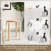 Bentwood stackable stool with round top, multicolor design, sturdy legs, ideal for dining or crafts activities.