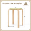 Bentwood stackable stool with round top, multicolor design, 330 lbs capacity, ideal for dining and crafts.
