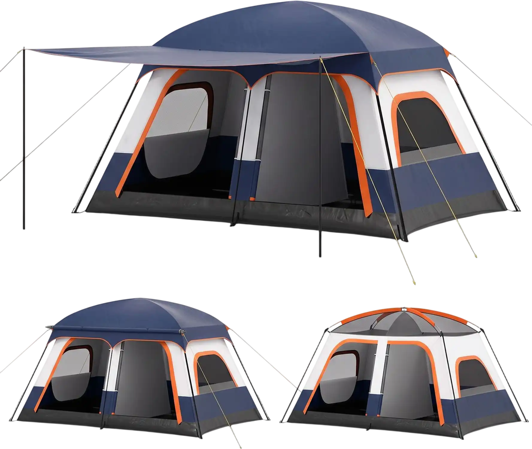 Costway 10 Person Camping Tent 2 Room Porch Backpacking 63309772 New