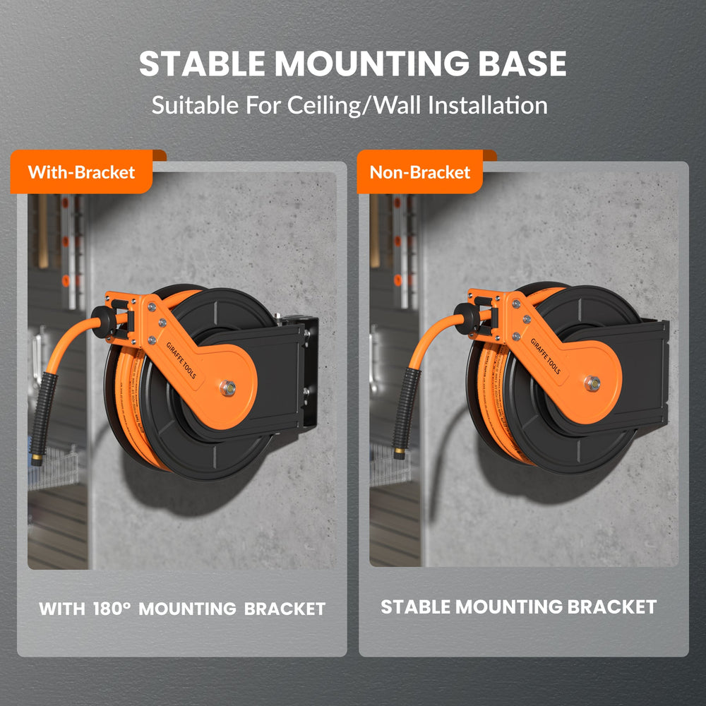 Giraffe Tools Retractable Air Hose Reel 3/8in 25ft-50ft New