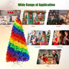 7 feet colorful rainbow Christmas tree with 1213 branch tips, ideal for indoor and outdoor holiday decoration.