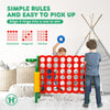 Giant 4-to-score game set in green, featuring kids playing with rings, perfect for outdoor fun and skill development.