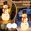 Lighted 4.2 ft Christmas snowman decoration with 120 LED lights, ideal for indoor and outdoor holiday displays.