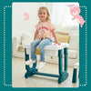 Kids activity table set featuring a double-sided board for learning and creativity, perfect for children over 3 years.