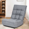 Gray 4-position adjustable floor chair with ergonomic design, perfect for gaming, TV watching, or reading.