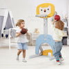3-in-1 Adjustable Kids Basketball Hoop Sports Set-Yellow - Gallery View 1 of 13