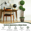4 feet artificial topiary triple ball tree plant with UV resistance, stable base, perfect for indoor and outdoor.