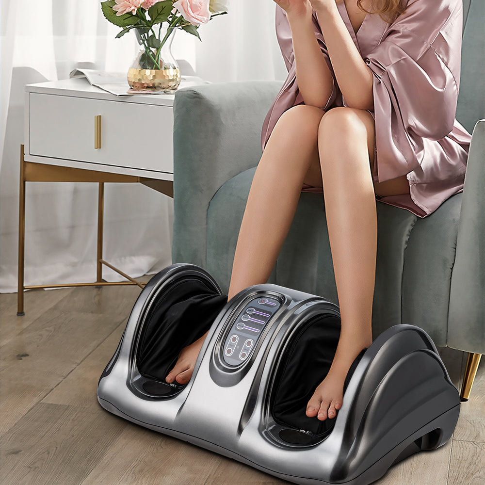 Therapeutic Shiatsu Foot Massager with High Intensity Rollers-Gray - Gallery View 1 of 12