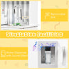 Wooden pretend play kitchen set featuring a removable sink and water dispenser with sound effects for realistic play.
