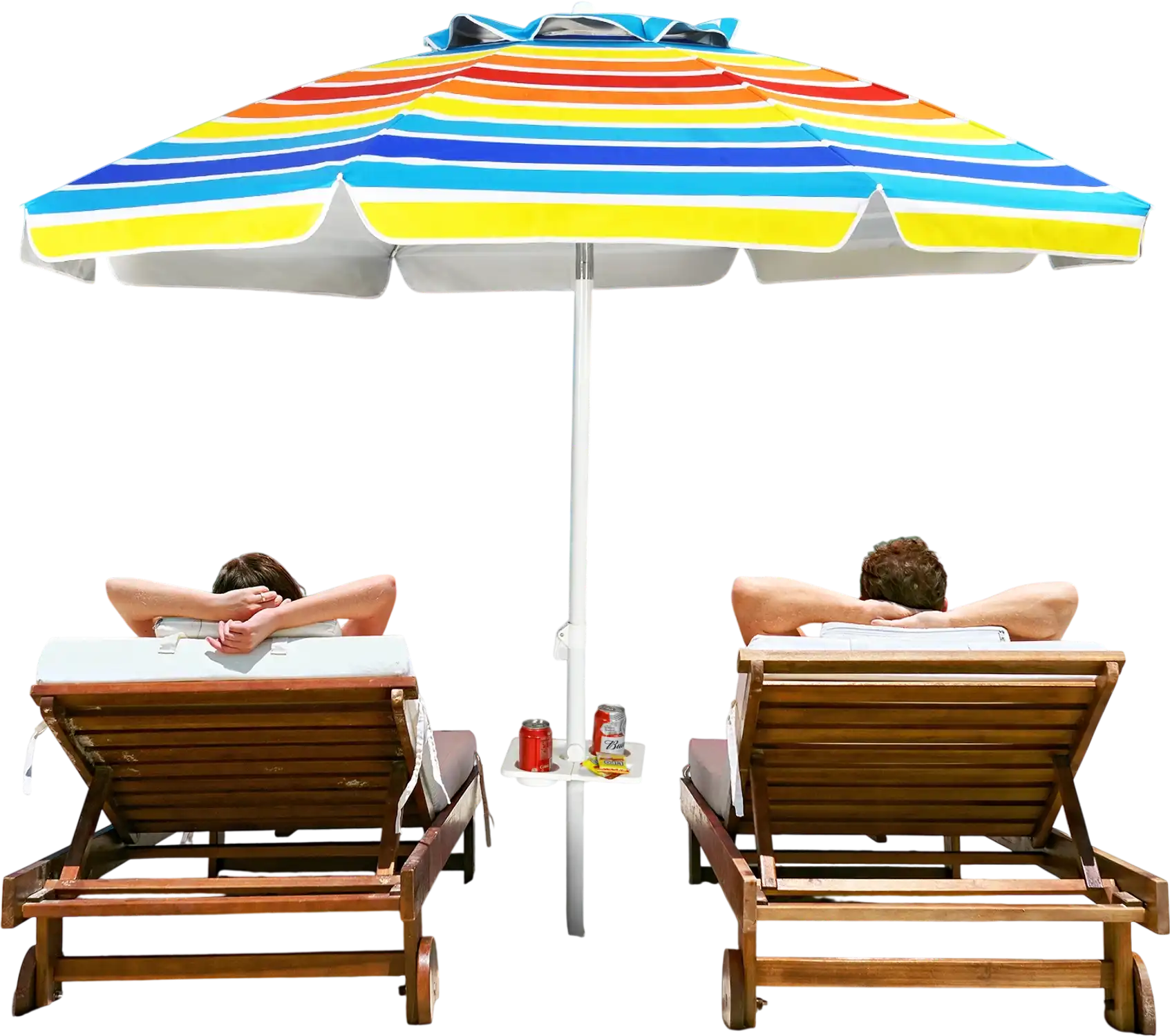 Costway 7.2' Portable Outdoor Beach Umbrella w/ Sand Anchor Tilt Mechanism Multicolor 16582479 New