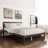 Modern Bed Frame with Wooden Headboard and Plywood Slat Support - Gallery View 6 of 12
