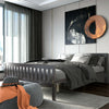 Queen Wood Platform Bed with Headboard - Gallery View 1 of 11