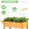 Elevated planter box kit made of fir wood with 8 grids, ideal for growing herbs, flowers, and vegetables on patios.
