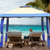 13 Feet x 13 Feet Pop Up Canopy Tent Instant Outdoor Folding Canopy Shelter-Blue - Gallery View 1 of 14