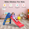Children's folding plastic slide with two steps, made of durable PE material, designed for safety and easy assembly.