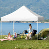 10 x 10 Feet Pop up Gazebo with 4 Height and Adjust Folding Awning-White - Gallery View 1 of 12