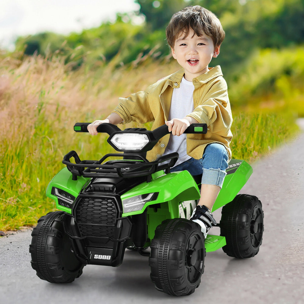 6V Kids ATV Quad Electric Ride On Car with LED Light and MP3-Green - Gallery View 1 of 11