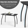 5-piece dining table set featuring a sturdy steel frame, minimalist design, and smooth MDF surface for kitchens and.
