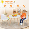 Kids activity play table and 2 chairs set with beech legs, ergonomic design, perfect for playtime and learning.