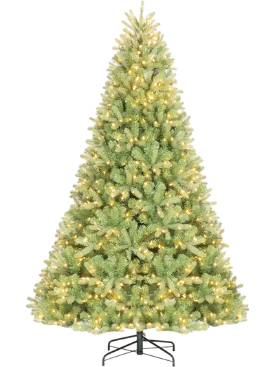 Costway Pre-Lit Artificial Christmas Tree Warm White LED 4.5/7.5' 67675646 New