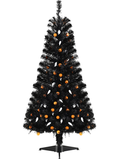 Costway 4.5' Artificial Halloween Tree 6 Lighting Modes 5 Musics 76541832 New