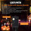 4.5 feet artificial Halloween tree with black leaves, 6 lighting modes, and spooky sounds for festive decoration.