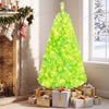 Lime green 7.5 FT pre-lit Christmas tree with warm white LED lights and 1338 branch tips for festive holiday displays.